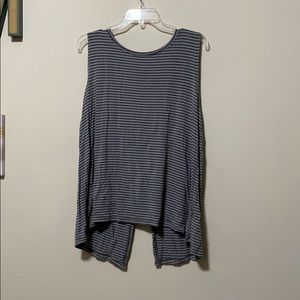 Open back striped tank